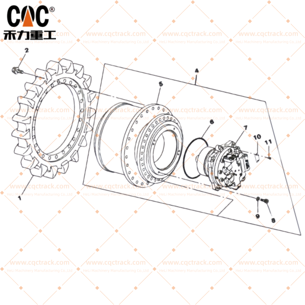 CX700 Final Drive Sprocket Assy