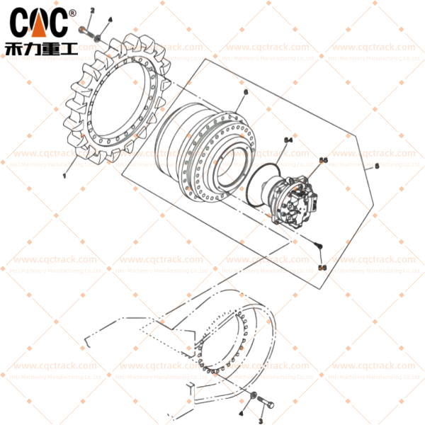 CX800 Track Sprocket Group