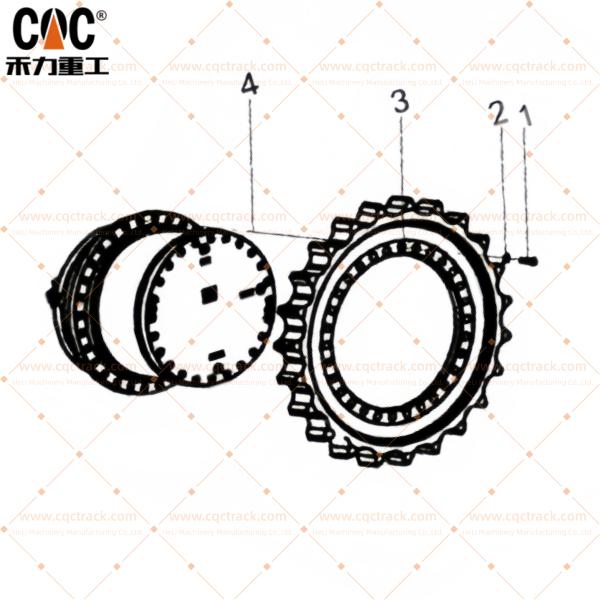 SE800 Final Drive Sprocket Wheel Assembly